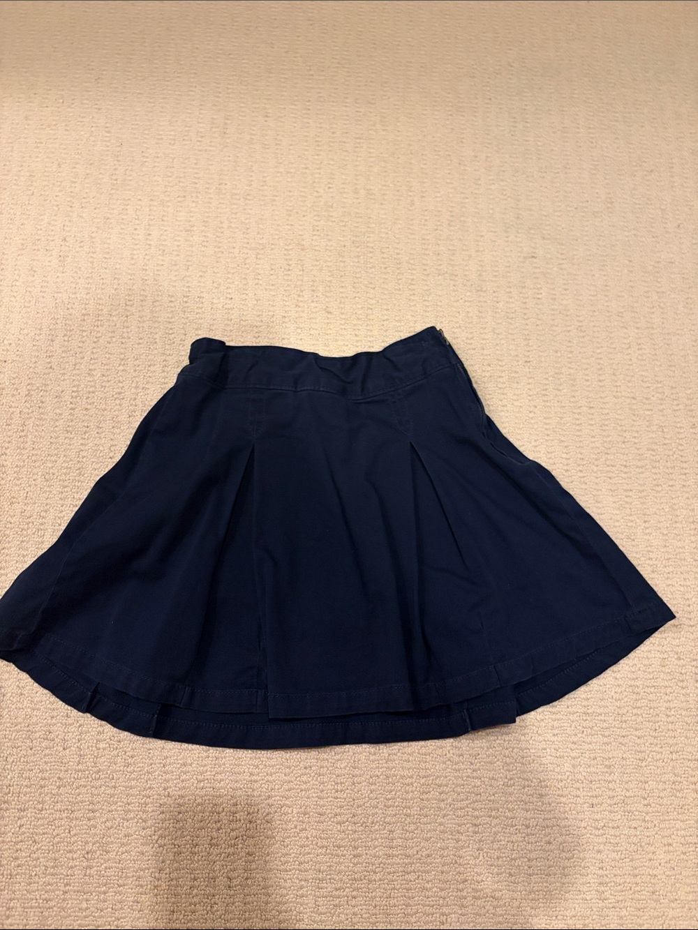 GAP Navy Girls Pleated A-Line Skirt